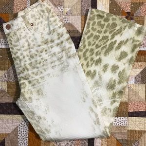 Roberto Cavalli sparkly animal print stretch jeans